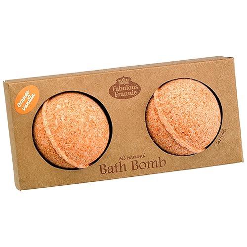 Fabulous Frannie Orange Vanilla Natural, Handmade Bath Bomb Set, Rich in Essential Oil, Salt, Coconut Oil, Witch Hazel, Ultra Plush Spa Fizzies… Beauty & Personal Care Fabulous Frannie