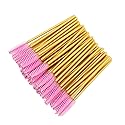 300 Pack Mascara Wand Eyelash Brush Disposable Eye Lash Applicator Makeup Tool Kit, Gold/Pink Beauty & Personal Care myaokue-up