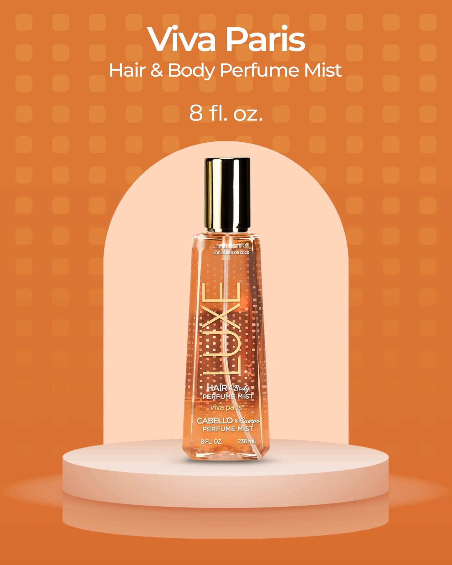 Luxe Perfumery Viva Paris Hair & Body Perfume Mist - Citrus Floral Fragrance with Jasmine, Ylang-Ylang & Patchouli - Hydrating Coconut Oil & Glycerin Beauty & Personal Care Luxe Perfumery