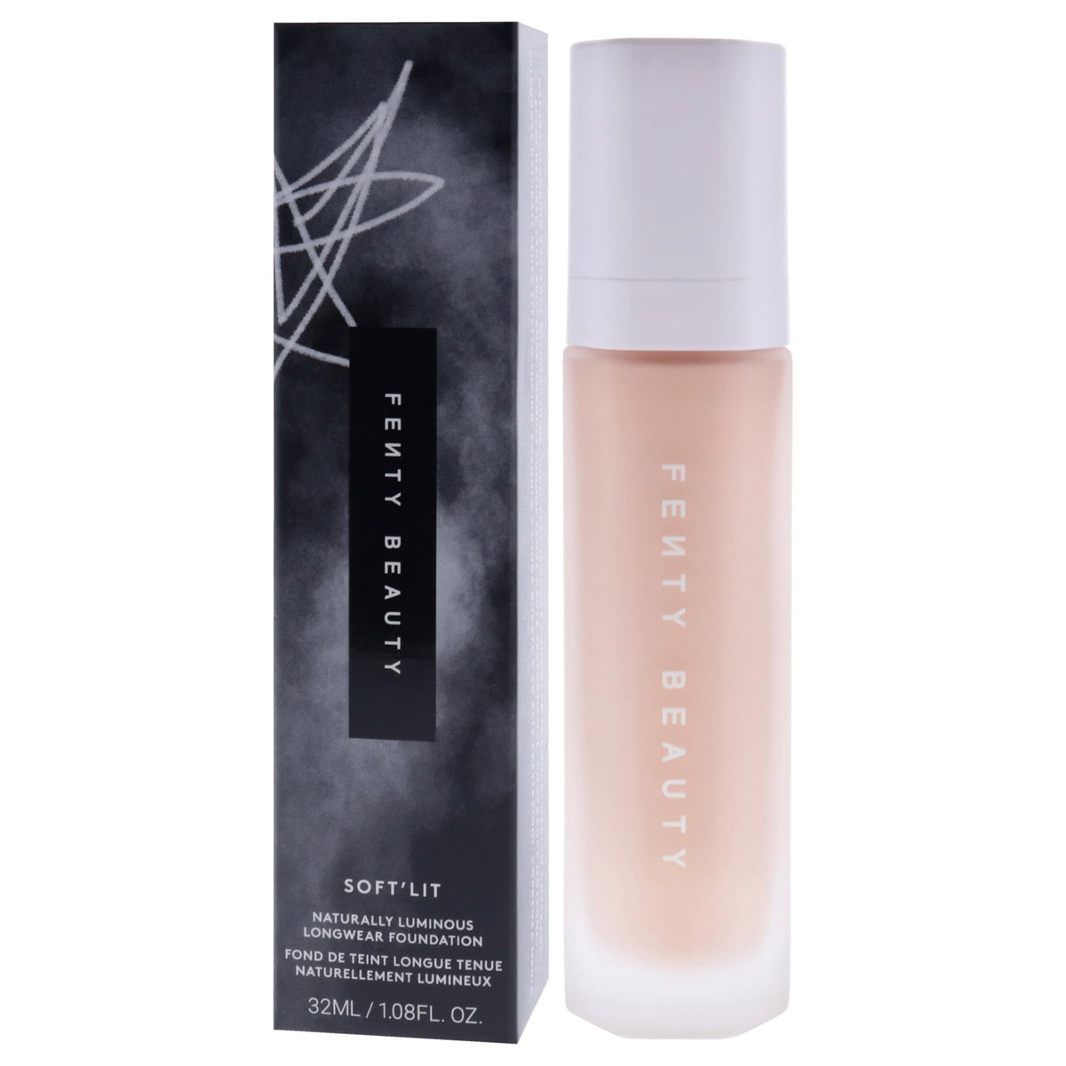Soft Lit Naturally Luminous Longwear Foundation - 160 Light Warm Peach by Fenty Beauty for Women - 1.08 oz Foundation