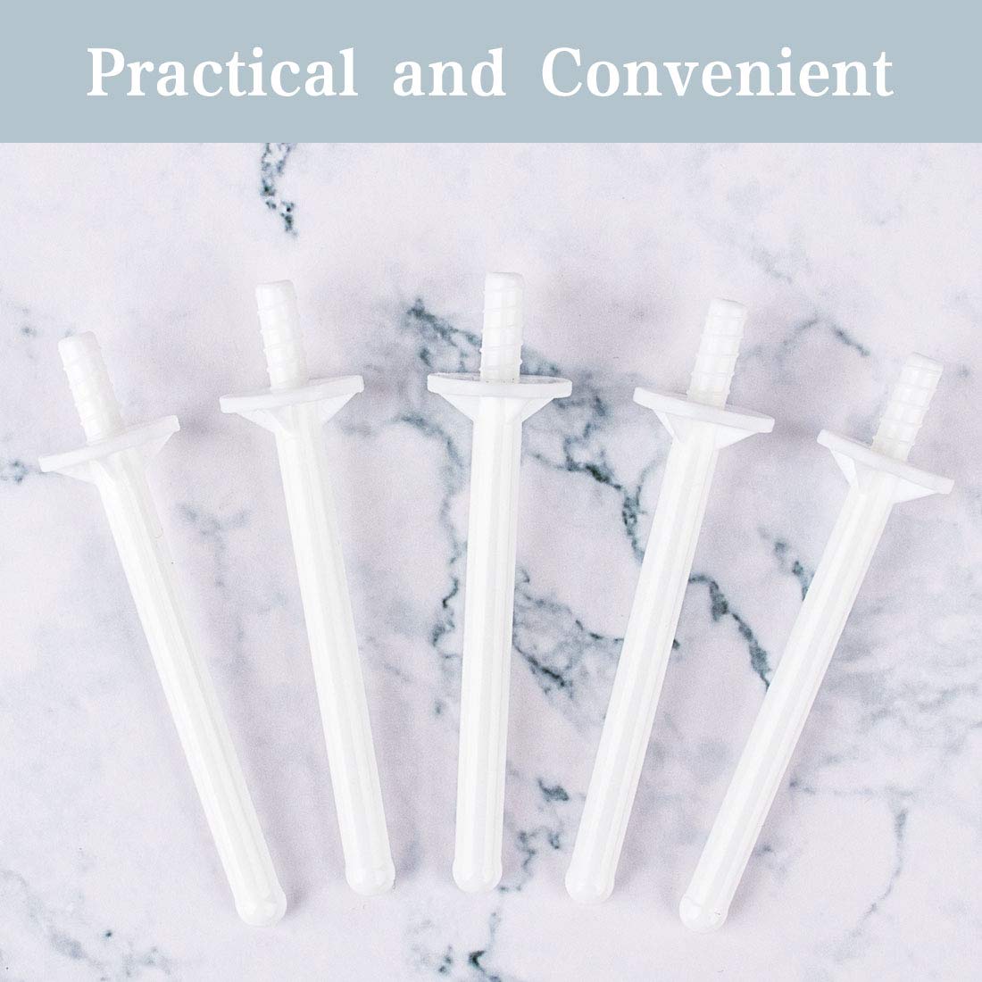 60 Pieces Plastic Wax Applicator Wands with Disposable Spatulas for Nose Hair Removal and Nostril Cleaning Beauty and Personal Care Rolybag