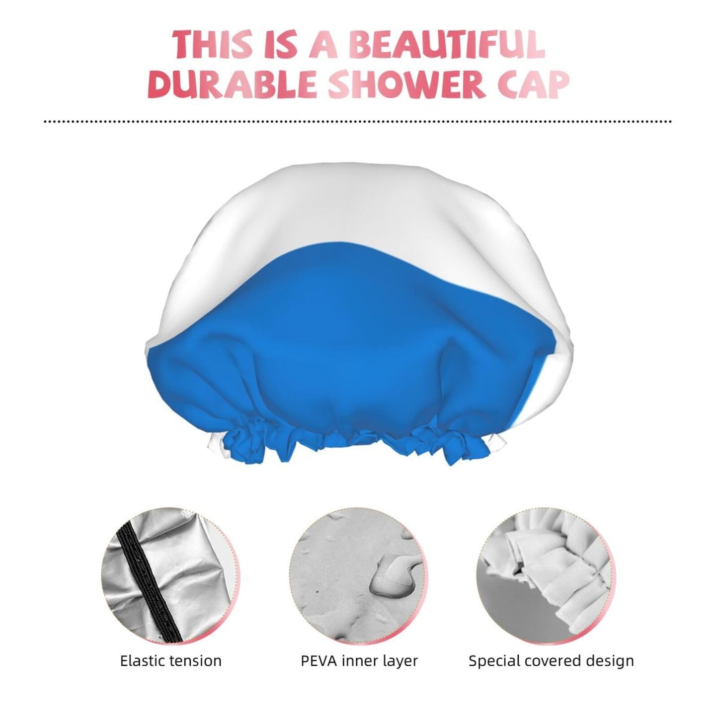 Sierra Leone Flag Prints Shower Cap Double Layer Lined Waterproof Bathing Shower Hat Beauty and Personal Care Hayyett
