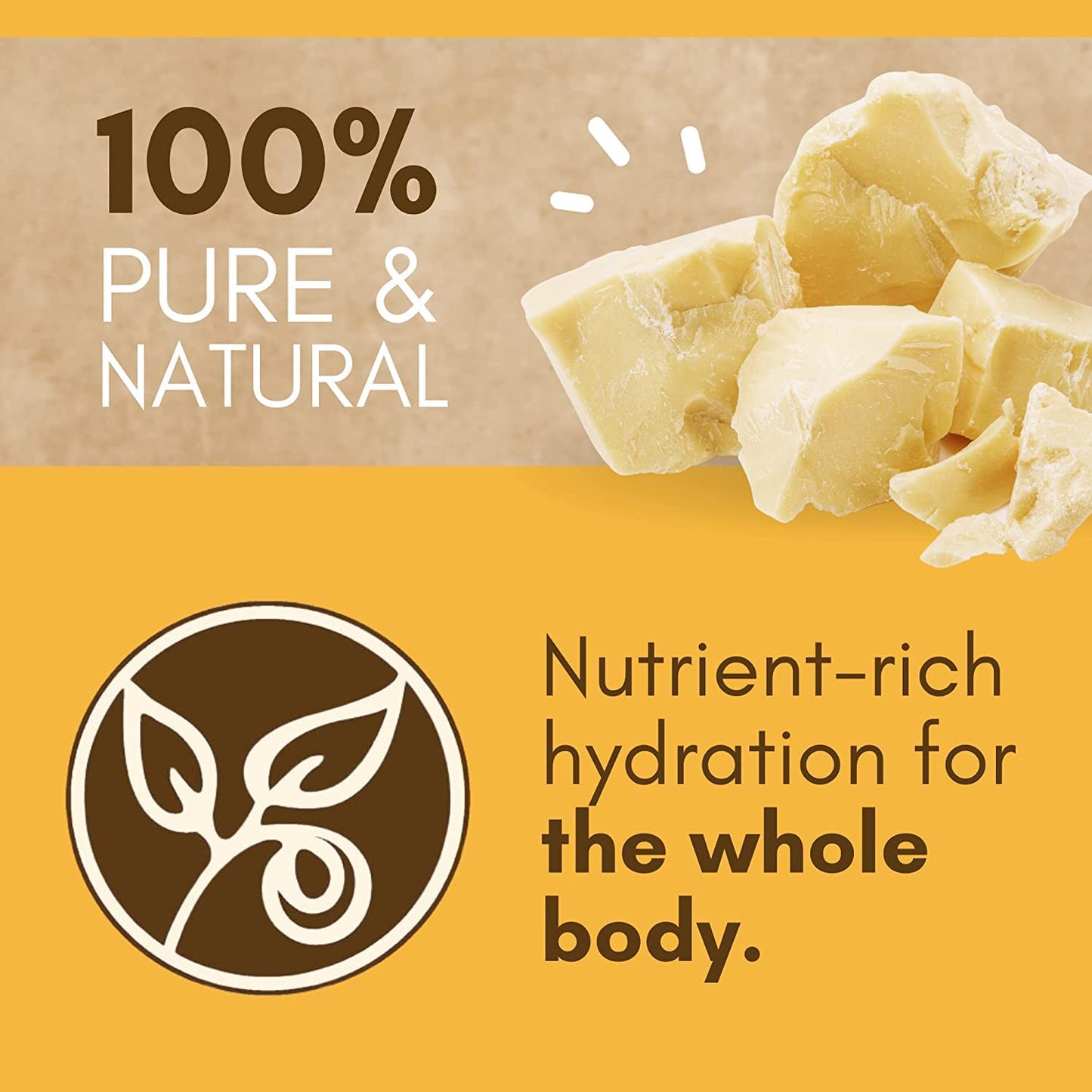 Cococare 100% Cocoa Butter Stick - All-Natural Cocoa Butter Emollient for Ultimate Skin Hydration & Protection - The Yellow Stick - (2 Pack) Beauty and Personal Care COCOCARE