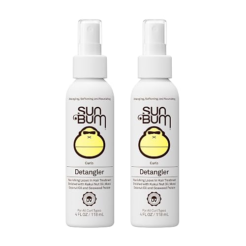 Sun Bum Sun Bum Curls & Waves Detangler Vegan and Cruelty Free Moisturizing Hair Treatment for Wavy and Curly Hair 2 Pack Beauty & Personal Care Sun Bum