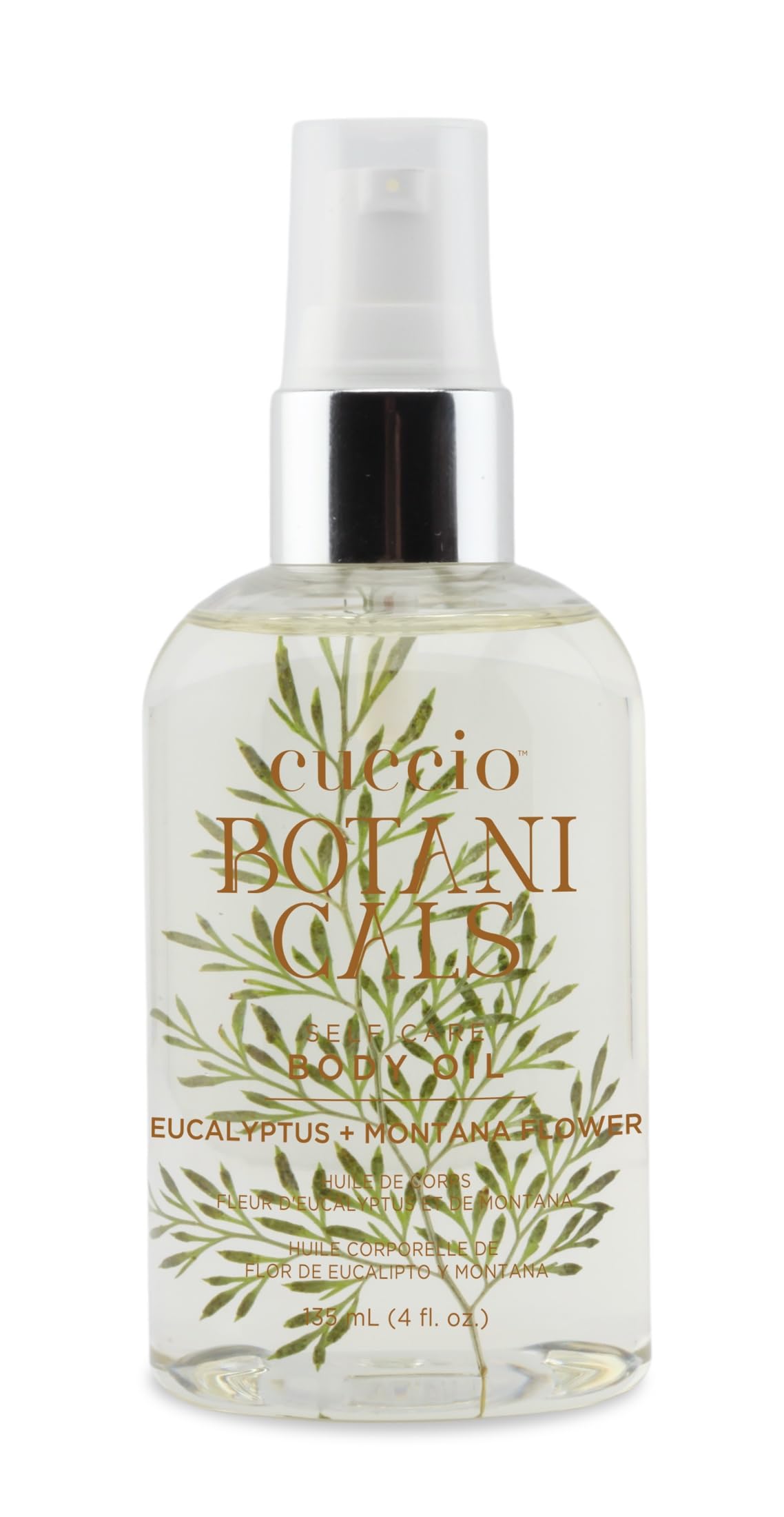 Cuccio Botanicals Eucalyptus & Montana Flower Body Oil - Soothing Hydrating Massage Oil for Skin Nourishment & Relaxation, 4 fl oz Beauty & Personal Care Cuccio