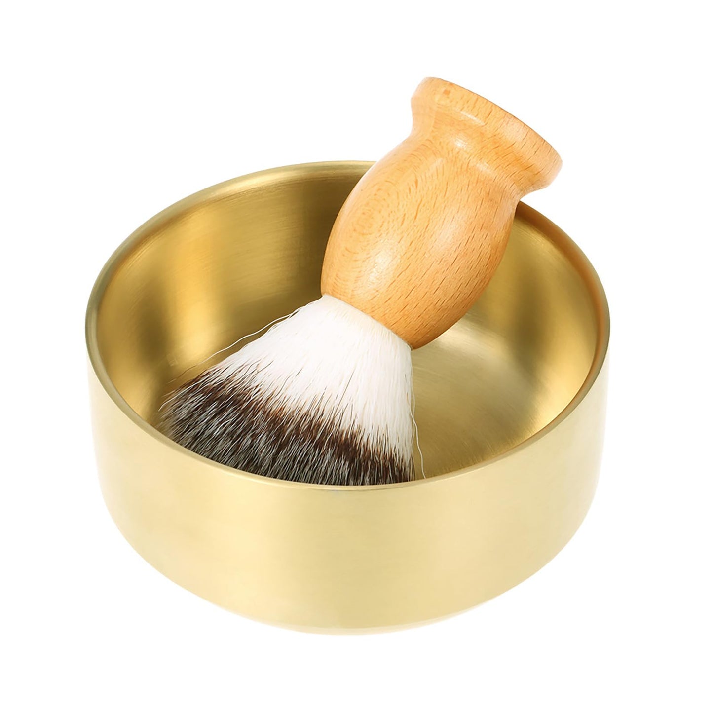 ZJchao Shaving Bowl, Men's Shaving Mug with High Grade Brass, Solid Construction for Functionality and Aesthetic Appeal, 1 Brass Gold Shaving Bowl Beauty and Personal Care ZJchao