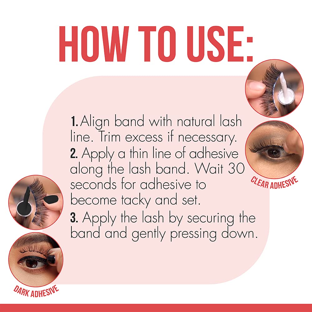 DUO 2-in-1 Brush-On Lash Glue Strip Lash Adhesive Dark Clear 0.18 oz