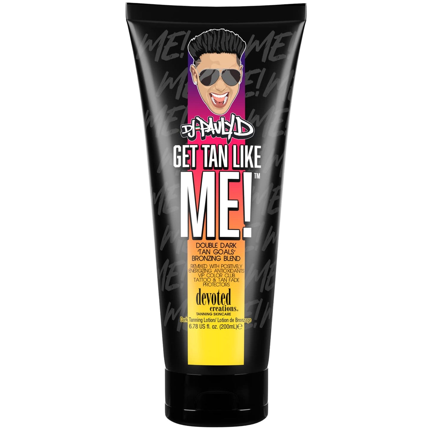 Devoted Creations DJ Pauly D Get Tan Like Me! Dark Tanning Lotion - Double Dark ‘Tan Goals’ Bronzing Blend - Remixed with Positively Energizing Beauty & Personal Care Devoted Creations