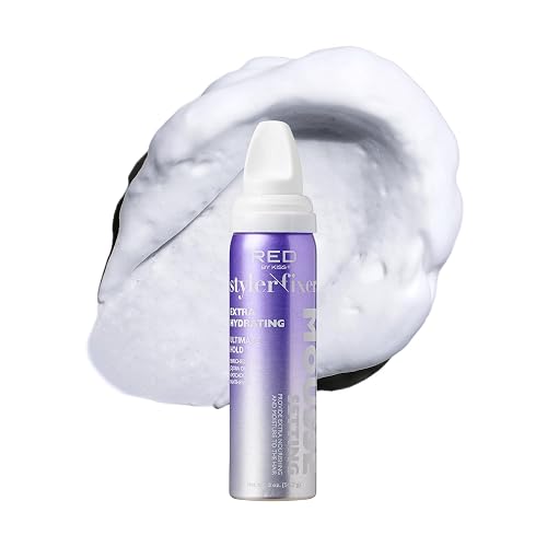 Red by Kiss Setting Mousse Braid Frizz Control, Curl Definition, Shine, Maximize Volume, Ultimate Hold, Long Lasting, Non Sticky Creamy Foam Style Beauty & Personal Care Red by Kiss
