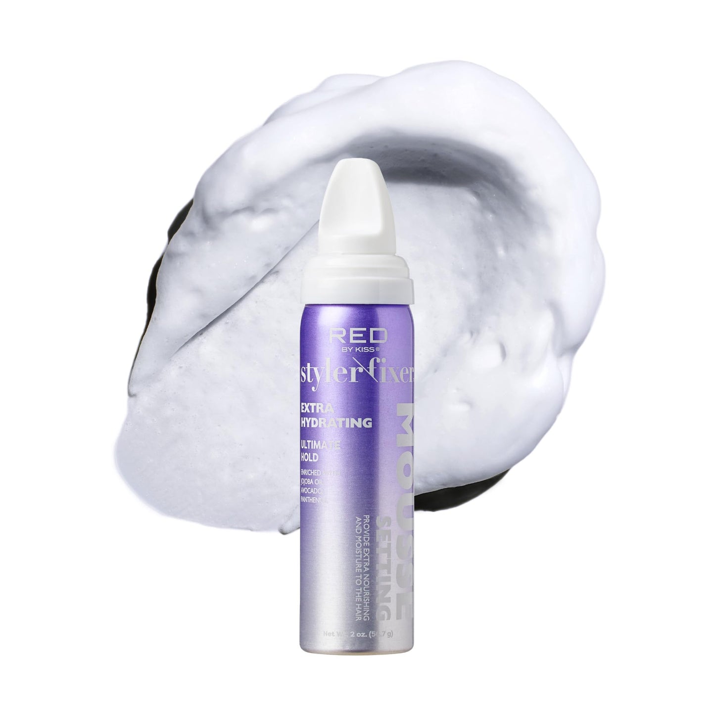 Red by Kiss Setting Mousse Braid Frizz Control, Curl Definition, Shine, Maximize Volume, Ultimate Hold, Long Lasting, Non Sticky Creamy Foam Style Beauty & Personal Care Red by Kiss
