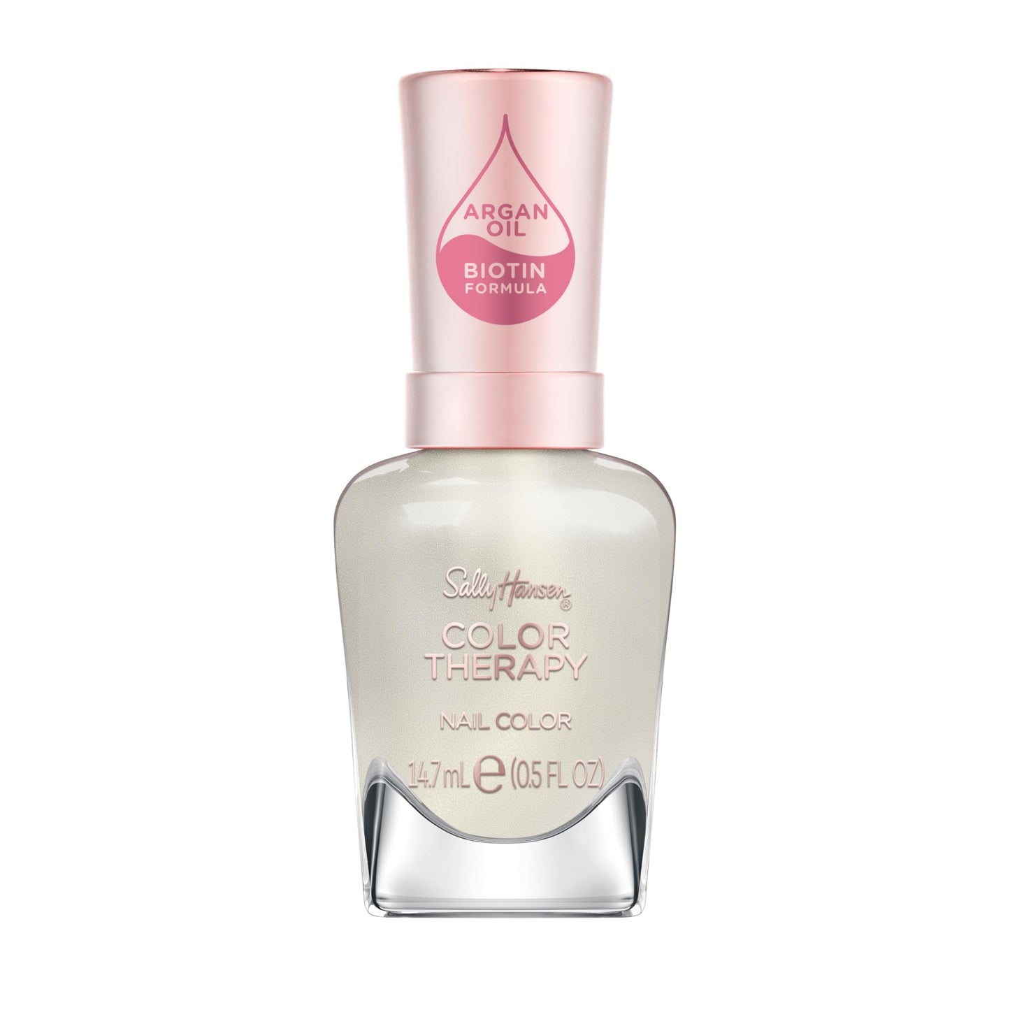 Sally Hansen Color Therapy Nail Polish | Biotin, Argan Oil, Long Lasting, Healthy Nails, Nail Strengthener, Sheer | 111 Fluer-t | Light Ivory Beauty & Personal Care Sally Hansen