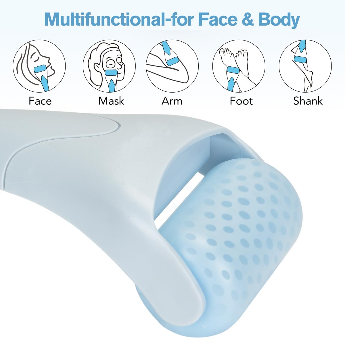 Fronnor Ice Roller for Face,Eyes,Facial Massager Tool,Soothing Skin Care Tool,Cooling Skincare Device for Puffiness,At-Home Spa Gift for Women Beauty and Personal Care Fronnor