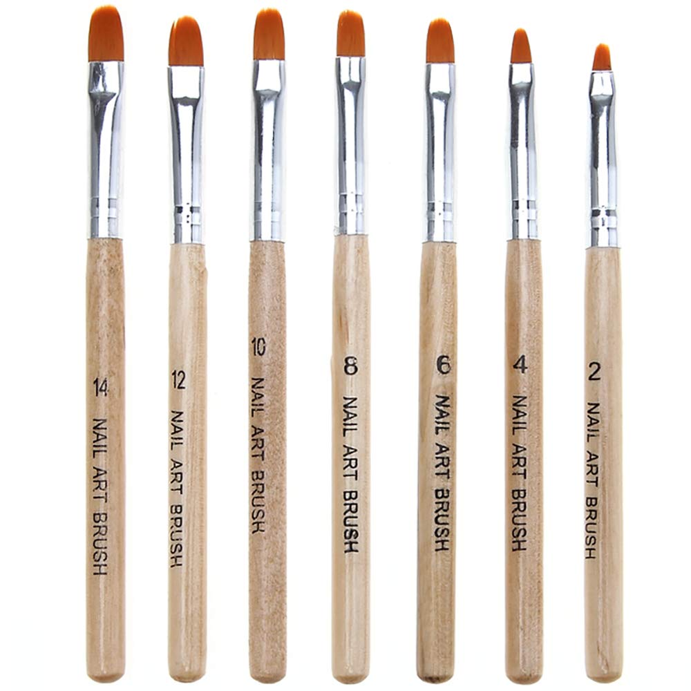 WOKOTO 14 Pcs Acrylic Nail Brush Set, UV Gel Nail Acrylic Brush Tips Builder Brush Nail Painting Brush Pen Nail Dust Brush 3d Nail Art Brush Nail Beauty & Personal Care WOKOTO
