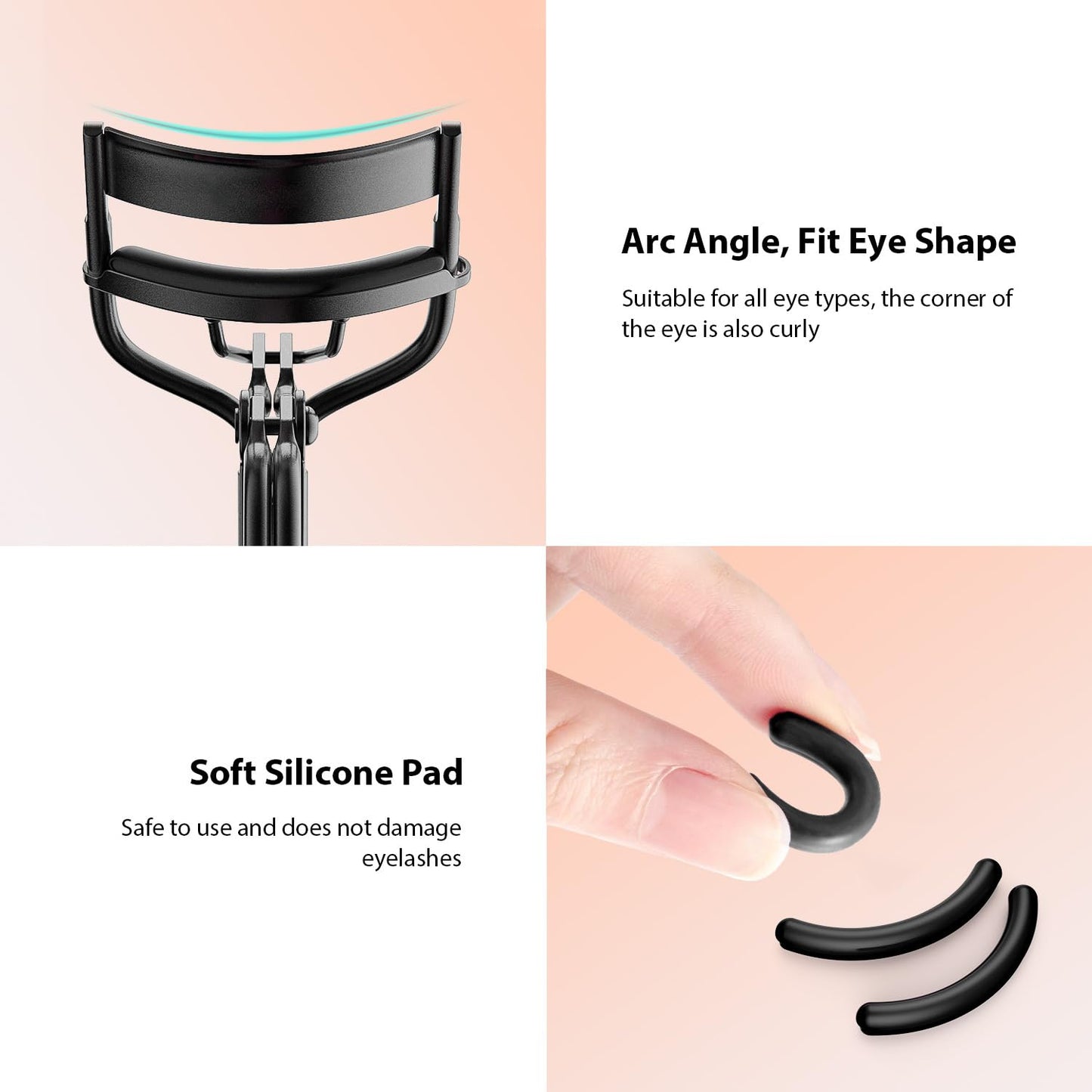 Kaasage Eyelash Curler with Pads, Lash Curler with 5 Extra Silicone Replacement Pads, Achieve Perfect Curls in 5 Seconds Beauty and Personal Care Kaasage
