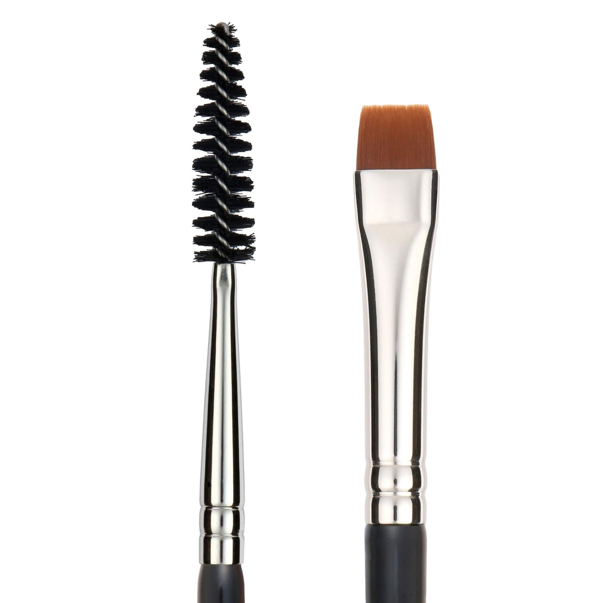 Bdellium Tools Professional Makeup Brush - Maestro Series 724 Double-ended Flat Definer and Spoolie - With All-Vegan Synthetic Fibers, For Grooming