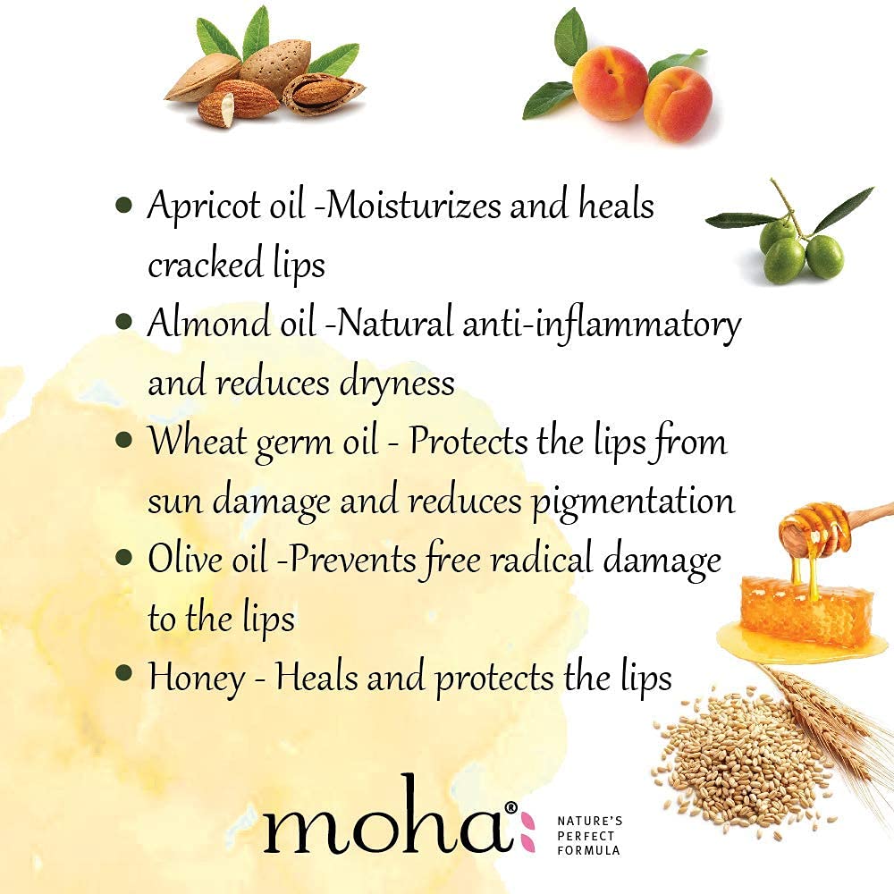 KRISTINA moha: Herbal Lip Balm - 10gm (Pack of 4) Beauty and Personal Care KRISTINA