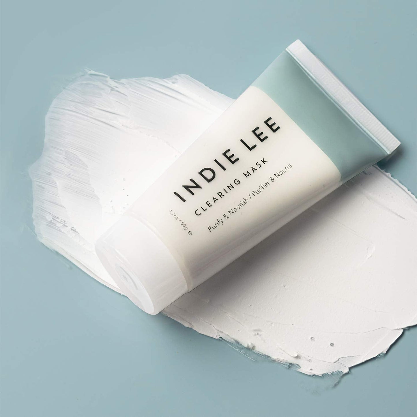 Indie Lee Clearing Mask Tube - Bentonite Clay Mask with Colloidal Sulfur to Draw Out Impurities + Exfoliate Skin - Muddy-Texture Pore Detox Mask Beauty & Personal Care Indie Lee