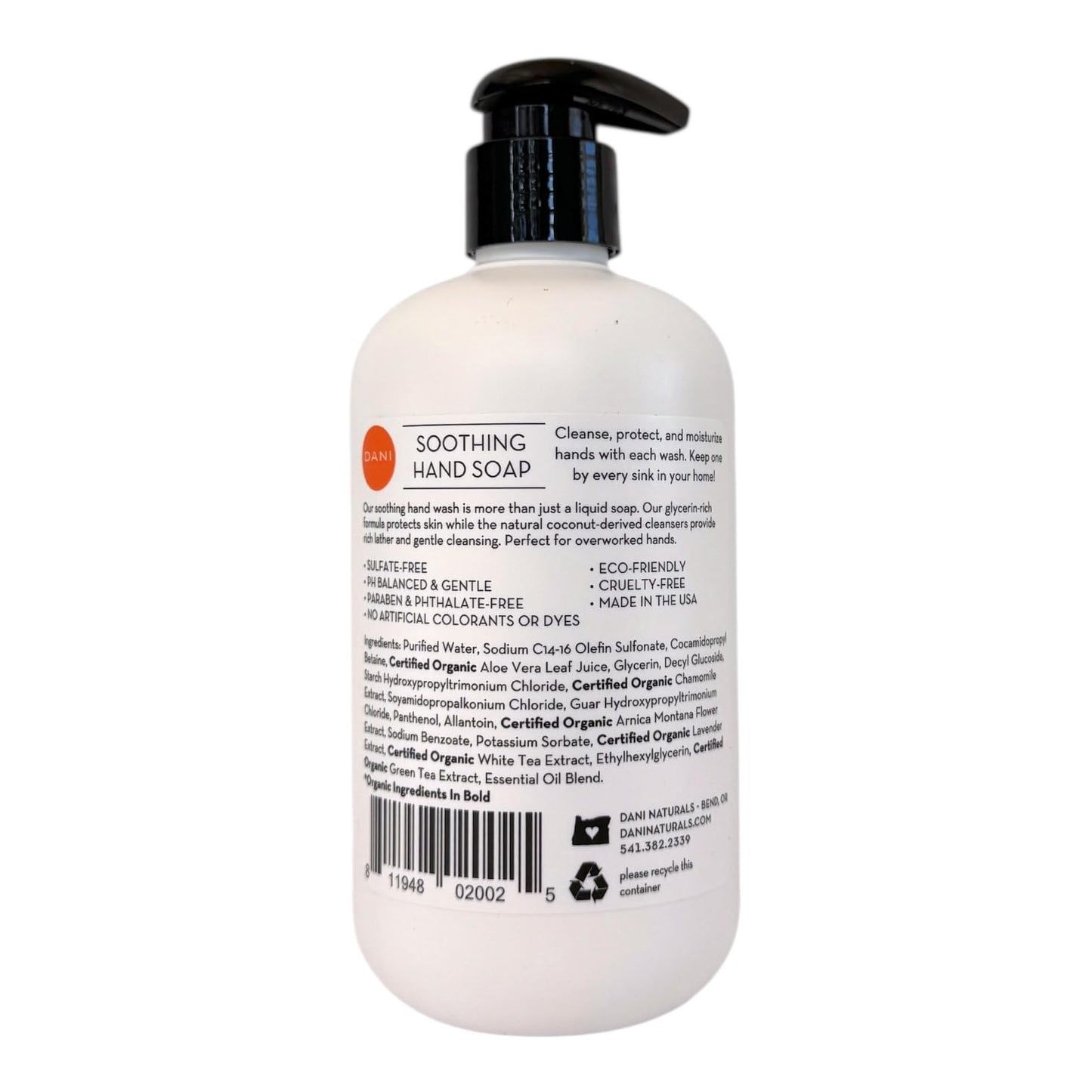 DANI Naturals Grapefruit Ginger Hand Soap, 12 fl oz, Vegan, Non-Toxic, Made in USA Beauty & Personal Care DANI
