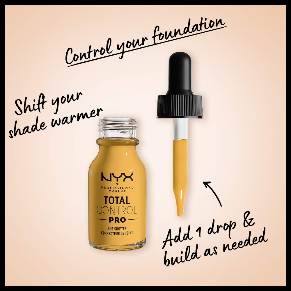 NYX PROFESSIONAL MAKEUP Total Control Pro Drop Foundation Hue Shifter, Warm