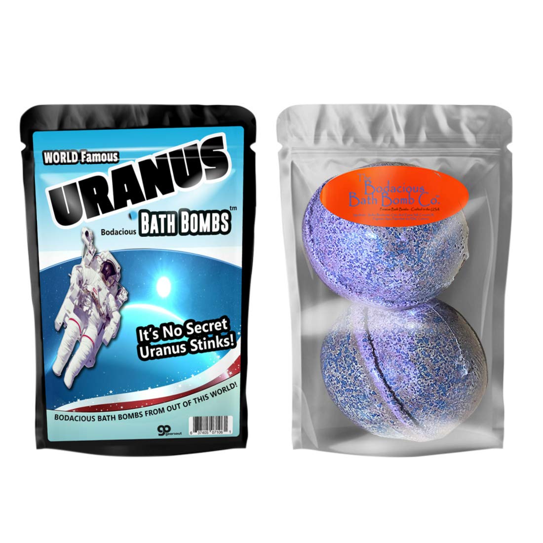Uranus Bath Bombs XL Fizzers Funny Space Gags for Teen Boys Weird Gags for Men Uranus Jokes Stocking Stuffers for Friends Fun White Elephant Ideas… Beauty & Personal Care The Bodacious Bath Co.