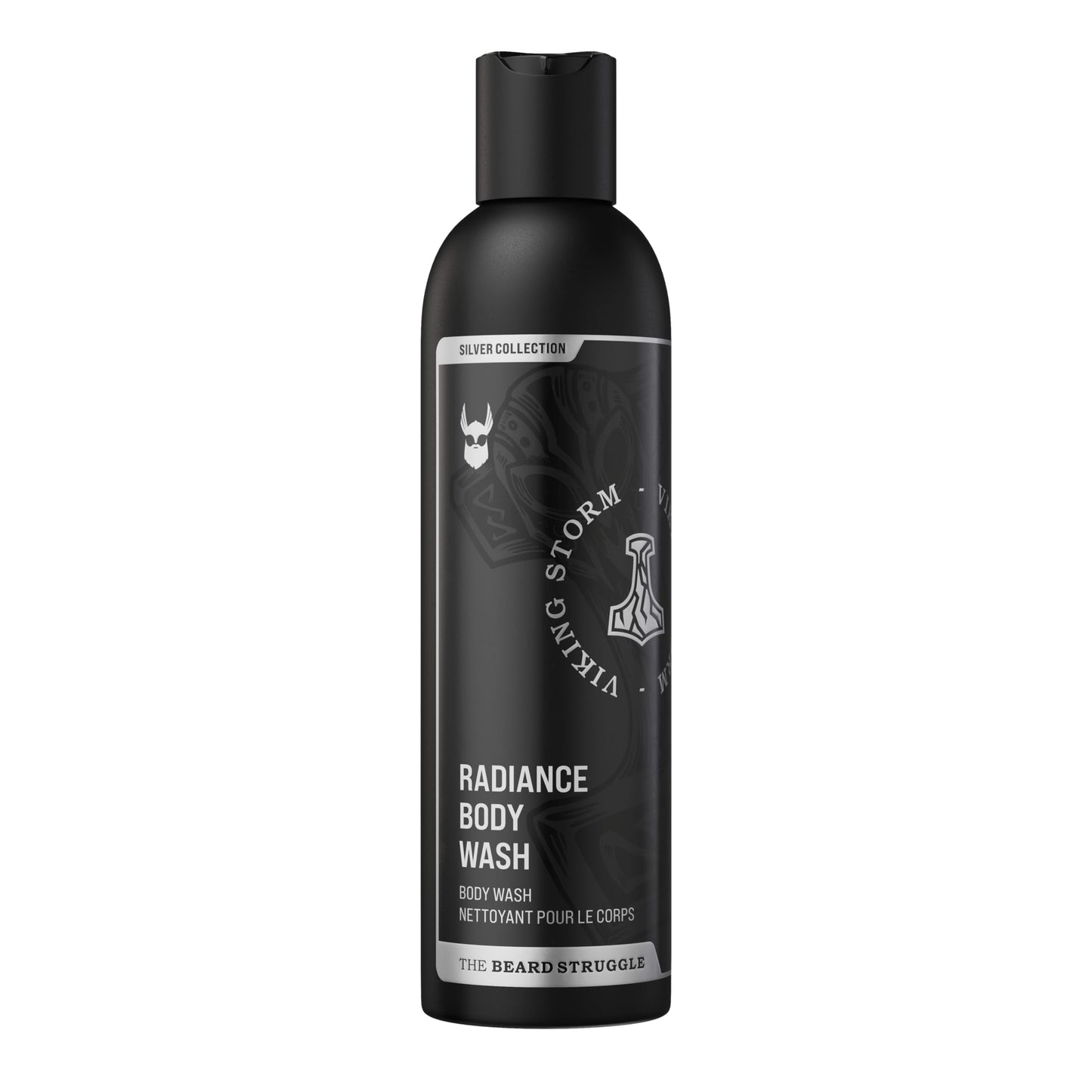 The Beard Struggle Men's Body Wash Viking Storm - Silver Collection - Skin Cleaning Agent - Natural Body Wash - Shower Gel Liquid Soap - 240 mL / 8 Beauty & Personal Care The Beard Struggle