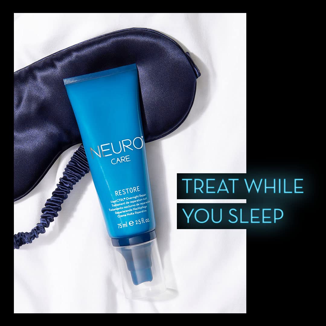 Neuro by Paul Mitchell Restore HeatCTRL Overnight Repair Leave-In Treatment, Pillow-Safe + Residue-Free, Heat Repair For All Hair Types, Especially