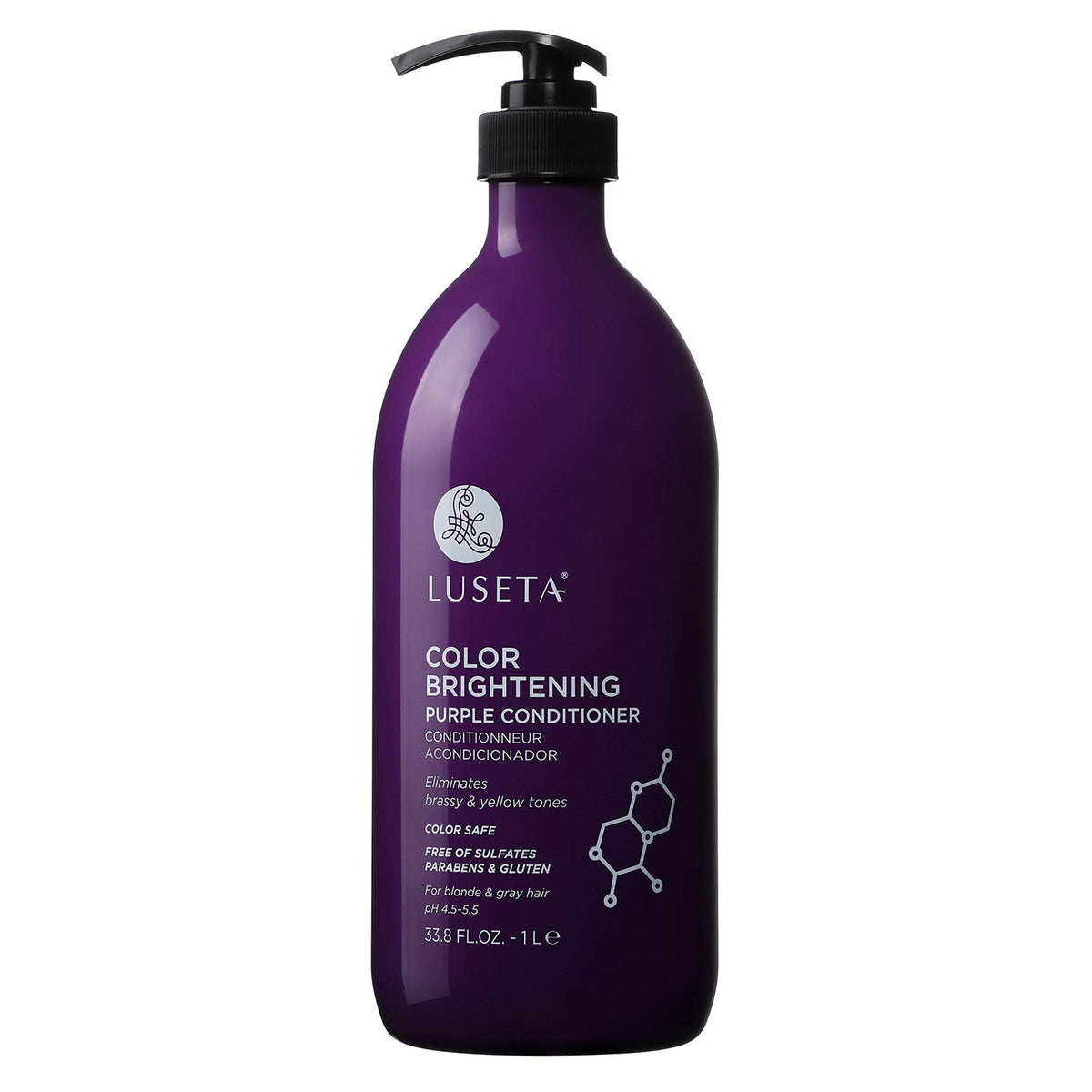 Luseta Color Brightening Purple Conditioner for Blonde and Gray Hair -Infused with Cocos Nucifera Oil to Help Nourish, Moisturize and Condition hair,