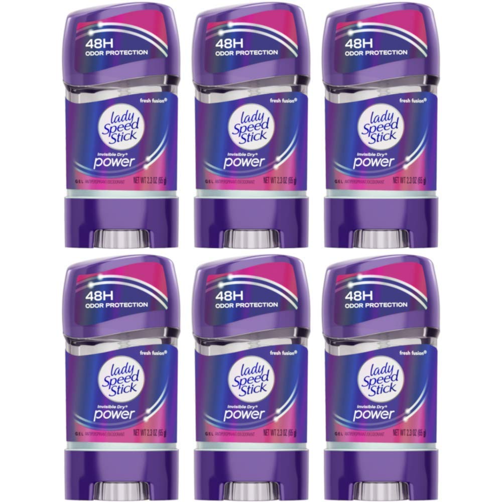 Lady Speed Stick 48HR Antiperspirant Deodorant Gel Fresh Fusion 2.30 oz (Pack of 6) Beauty and Personal Care Lady Speed Stick