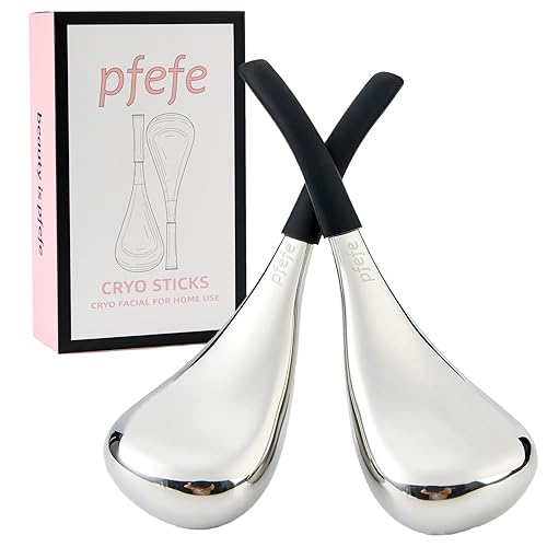 pfefe Ice Globes Facial Skin Care Tools for Women Face Eyes, Stainless Steel Face Beauty Cryo Sticks for Girls Ladies, Esthetician Supplies Cooling Beauty & Personal Care pfefe