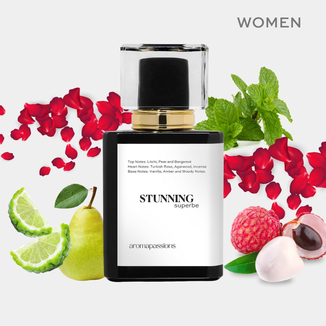 aromapassions STUNNING | Inspired by MRLY DELNA EXCLUSIF | Pheromone Perfume for Women | Extrait De Parfum | Long Lasting Dupe Clone Essential Oil Beauty & Personal Care aromapassions