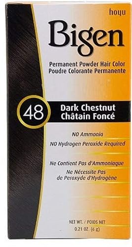 Bigen Permanent Powder Hair Color 48 Dark Chestnut 1 ea (Pack of 8) Beauty & Personal Care Bigen