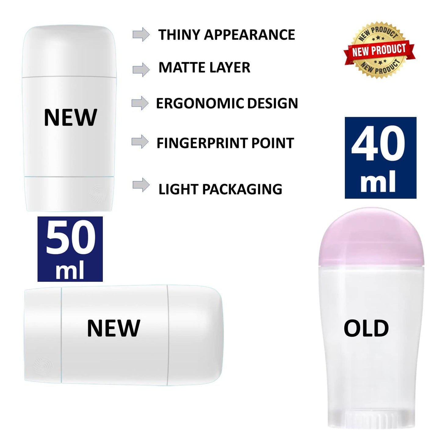 NIVEA NEW STICK BLACK WHITE INVISIBLE STICK DEODORANT 50 ML - THINY APPEARANCE-ANTI-TRANSPIRANT-ERGONOMIC DESIGN-SOLID STICK- (PACK OF 3x50 ML) Beauty and Personal Care NIVEA