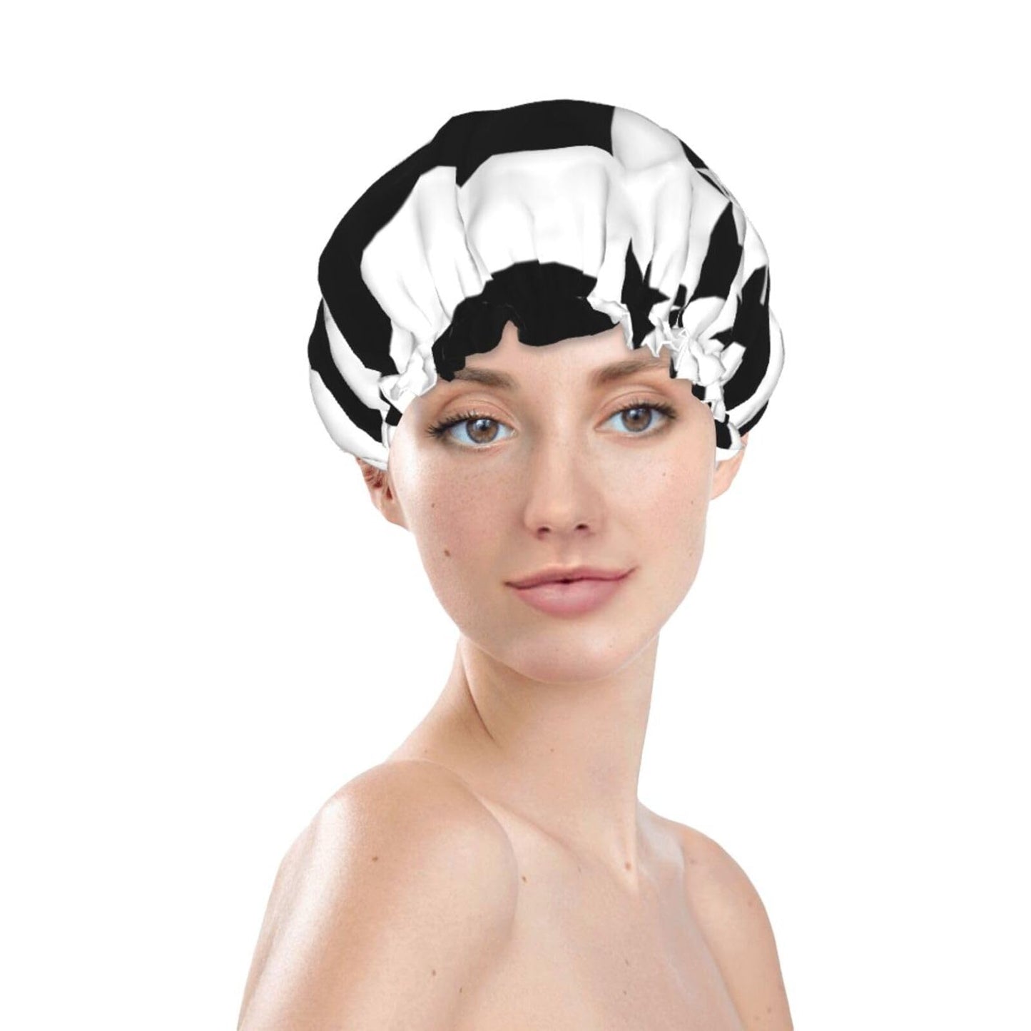 Brittany French Flag Prints Shower Cap Double Layer Lined Waterproof Bathing Shower Hat Beauty and Personal Care Hayyett