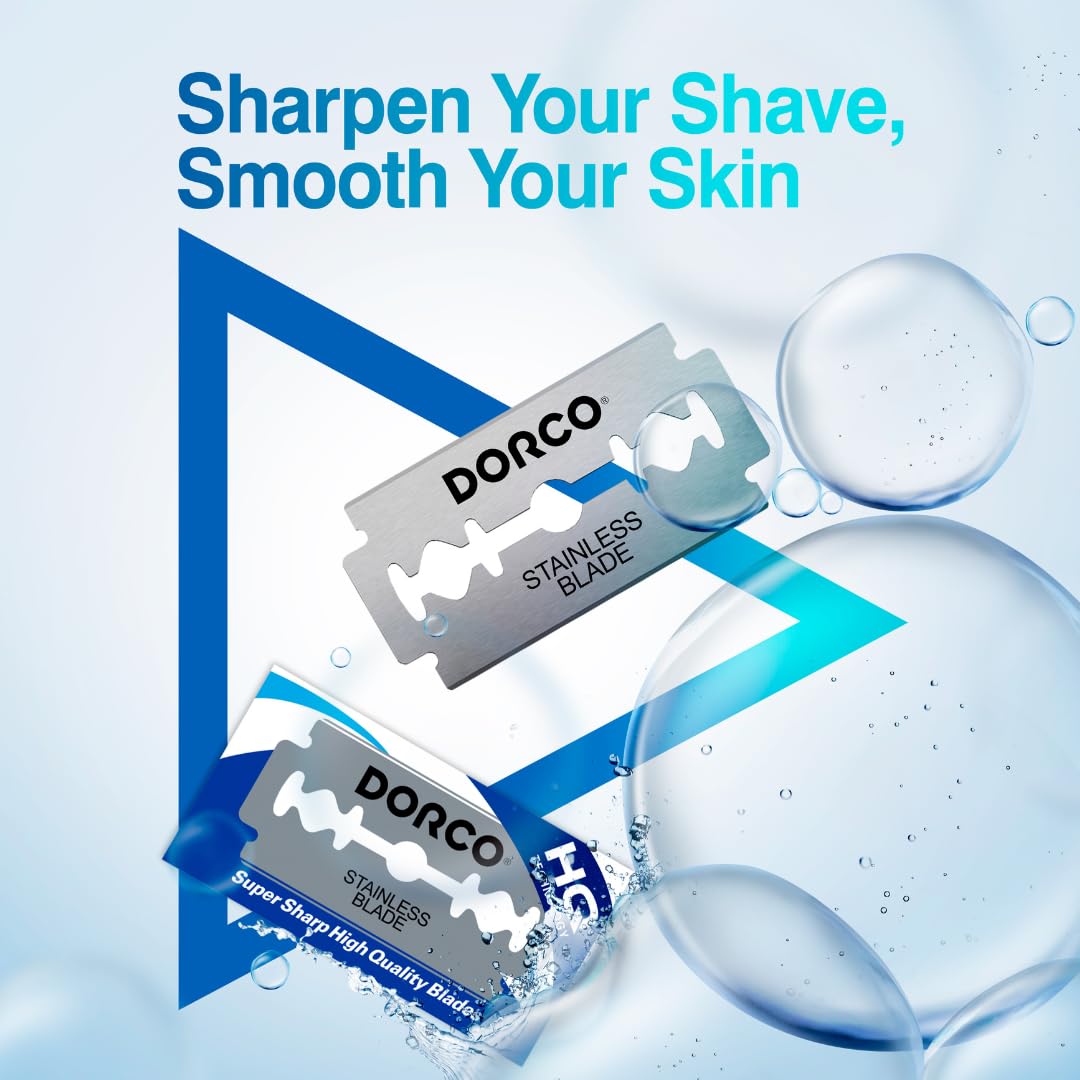 Dorco ST300 Platinum Extra Double Edge Razor Blades 100 Count, Premium Stainless Steel Shaving Blades, Super Sharp for Smooth, Precise Shave, Stocking Beauty and Personal Care DORCO