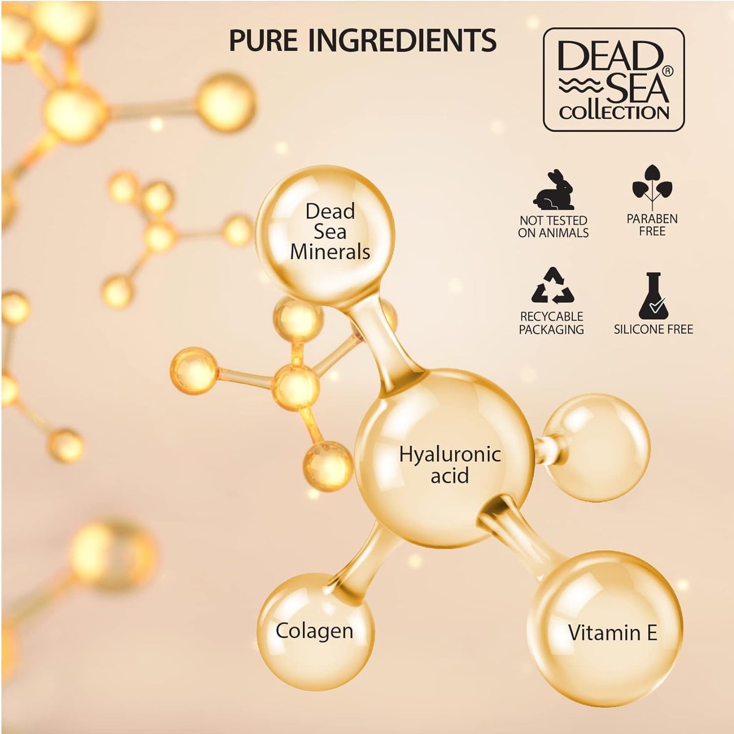 Dead Sea Collection Serum for Face with 5% Hyaluronic Acid, Dead Sea Minerals, and Vitamin E - Anti Aging Nourishing Skin Care Moisturizer to Reduce Beauty & Personal Care Dead Sea Collection