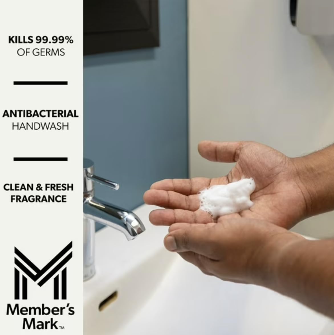 Member's Mark Antibacterial Foaming Hand Soap Refill, Fresh Scent Germ-Killing Formula, Moisturizing Daily Hand Wash, 33.8 fl oz, 2 Pack (67.6 fl oz Beauty & Personal Care MEMBER´S MARK