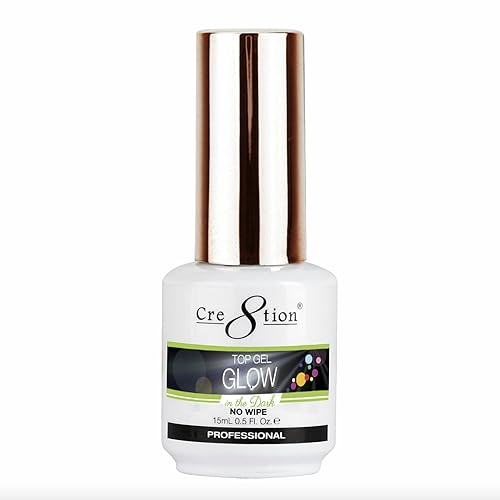 Cre8tion Glow in The Dark Soak Off Top Coat Gel Polish led uv lamp needed Curing Nail Art Nail Polish Beauty & Personal Care Cre8tion