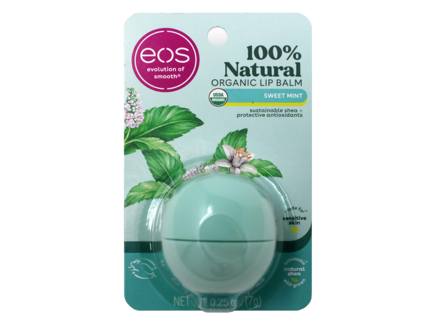 eos Smooth Lip Balm Sphere, Sweet Mint 0.25 oz (Pack of 4) Beauty & Personal Care eos