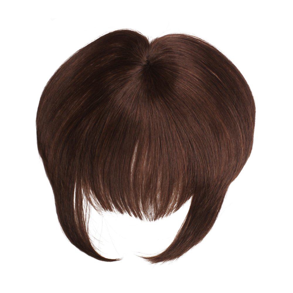 Vivica A. Fox SNAP BANG CROWN, 100% Human Hair, Clip-In Crown, Snap-In Head Bangs for Quick Styling, Thick Fake Bangs and Hairpiece for Women, Heat