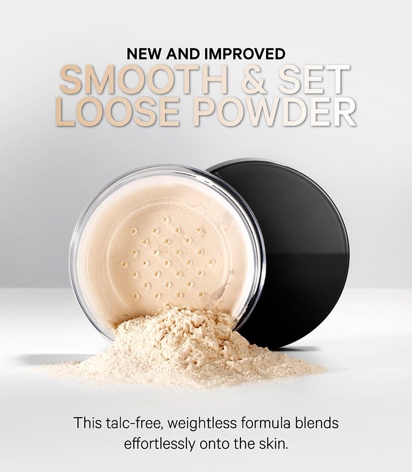Kevyn Aucoin Smooth & Set Loose Powder with Puff: Universal shade, all skin types & tones. Sheer, lightweight, blends well, blurs imperfections Beauty & Personal Care Kevyn Aucoin