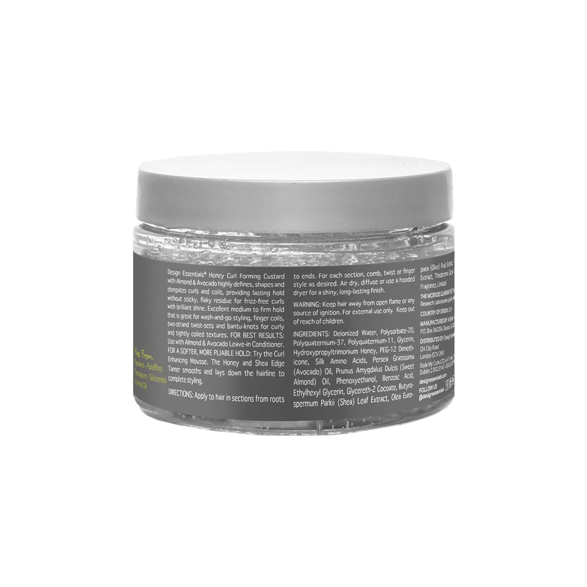 Design Essentials Almond & Avocado Honey Curl Forming Custard, Defines Curls & Fights Frizz, For Curly, Coily, & Kinky Hair 12 oz, Pack of 1 Beauty & Personal Care Design Essentials