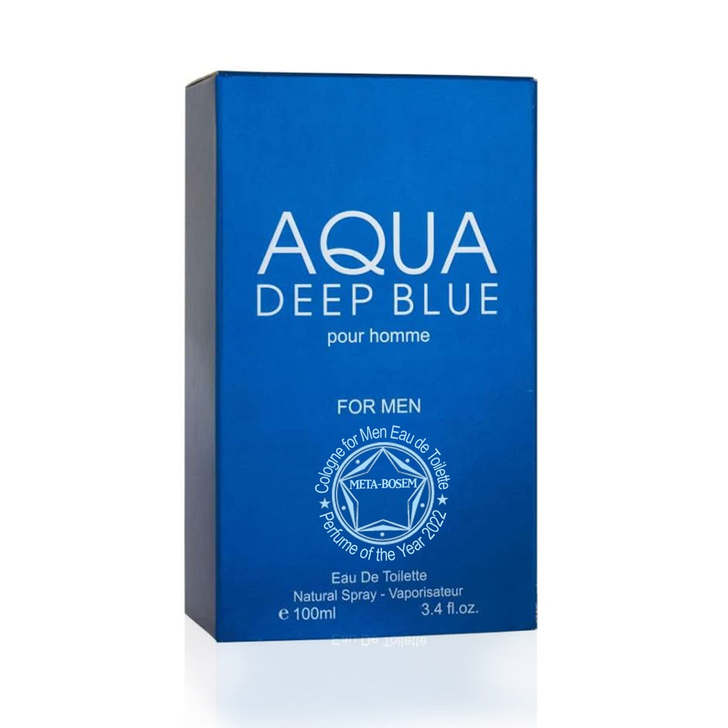META-BOSEM Acqua Deep Blue, Men's Cologne Eau de Toilette Natural Spray - Salty Marine Notes - Subtle Patchouli - Great Holiday Gift - for All Day Use Beauty & Personal Care META-BOSEM