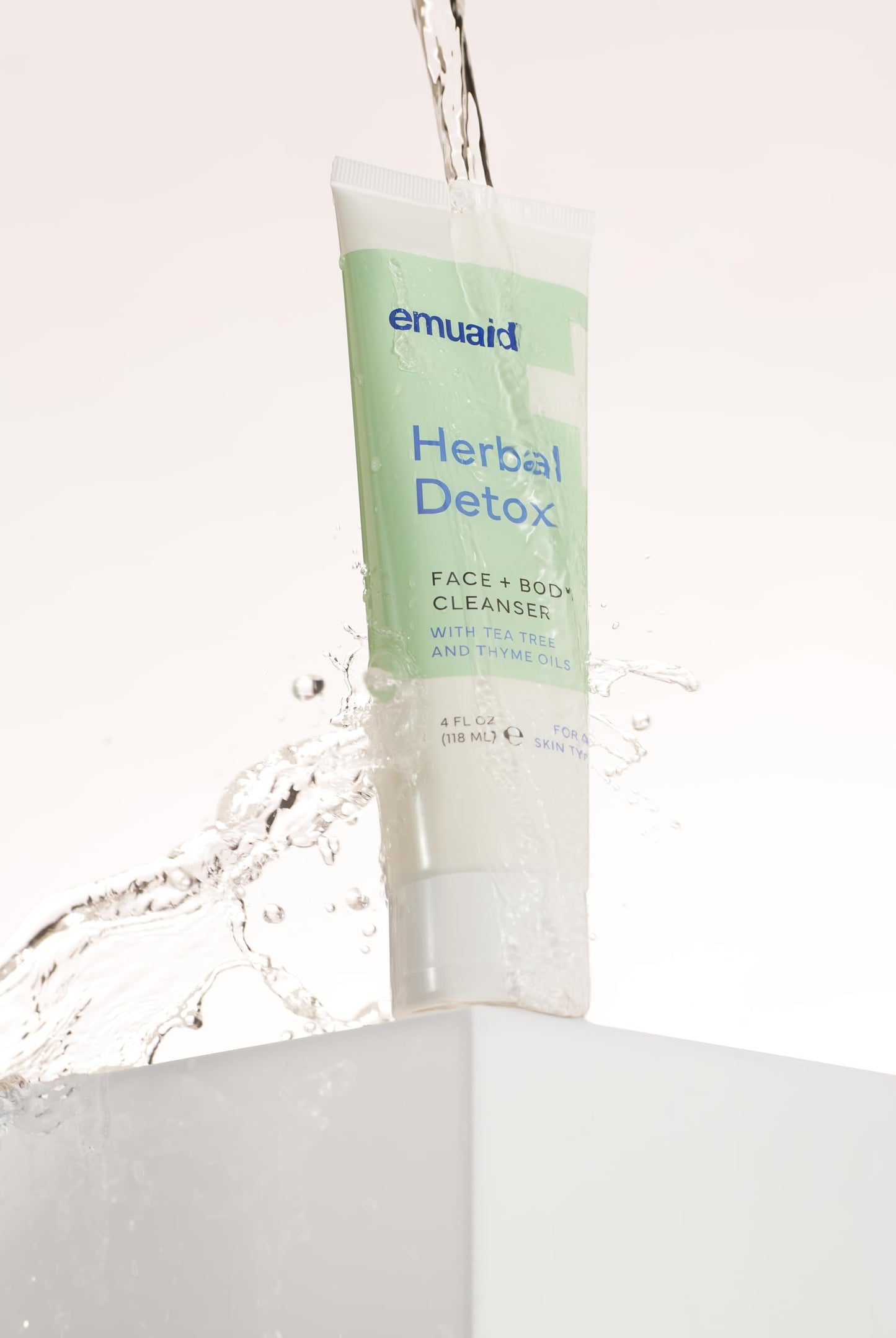 emuaid® Herbal Detox™ Face + Body Cleanser, Lightweight Botanical Foaming Gel with Tea Tree Oil + Thyme Oil, Gentle Skin Cleanser & Facial Wash Beauty & Personal Care emuaid