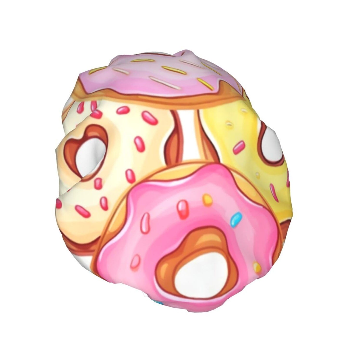 Cute Donuts Shower Cap for Women Men Large Reusable Shower Bonnet Double-Layer Waterproof Bath Caps Elastic Band Hair Hat for All Hairstyles Beauty and Personal Care BWLHJKE