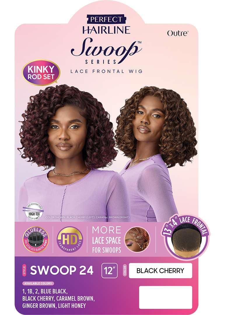Outre Lace Front Wig - Perfect Hair Line 13X4 - Swoop Series - Swoop 24 (GINGER BROWN)