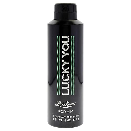 Lucky You Deodorant Body Spray for Men 6 Oz Beauty & Personal Care Lucky Brand