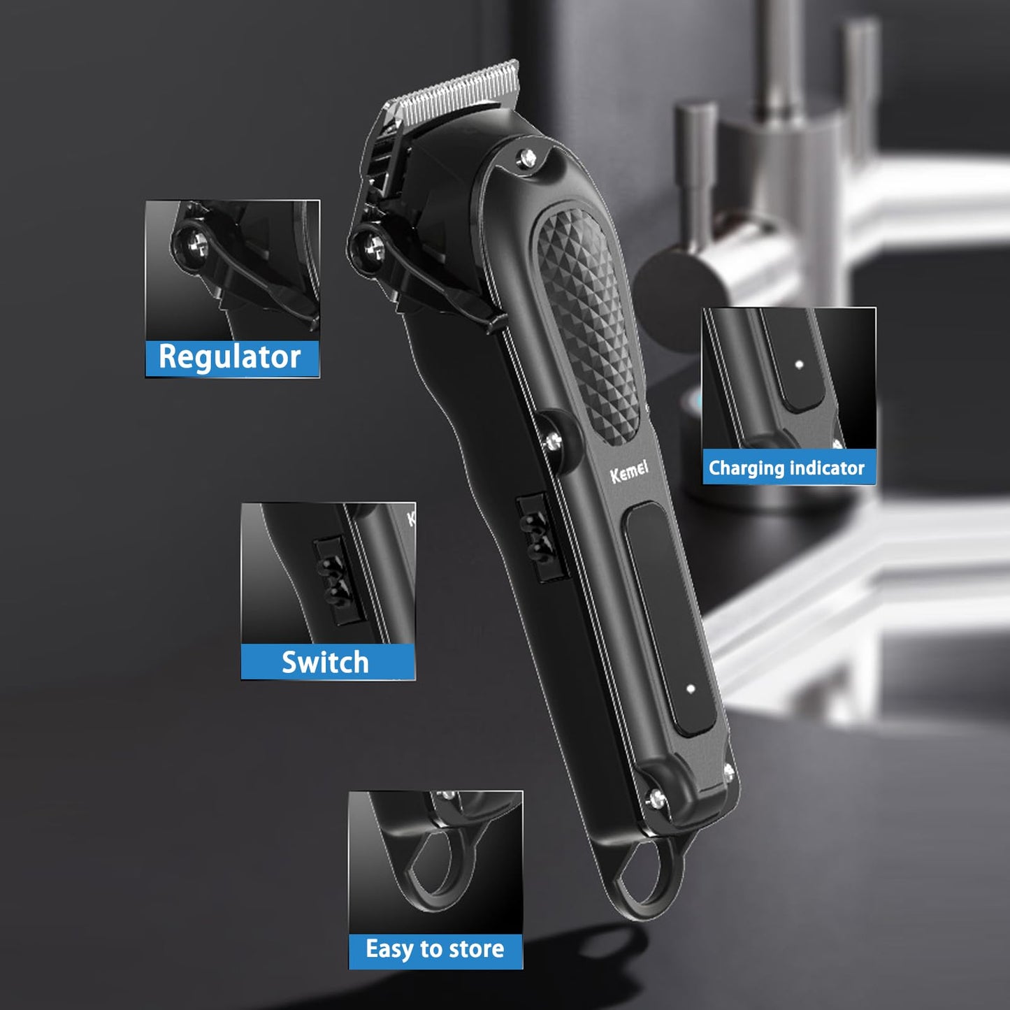 KEMEI Hair Clippers for Men Professional Cordless&Corded Barber Clippers for Hair Cutting & Grooming, Rechargeable Beard Trimmer for Men,KM-1071 Beauty and Personal Care KEMEI