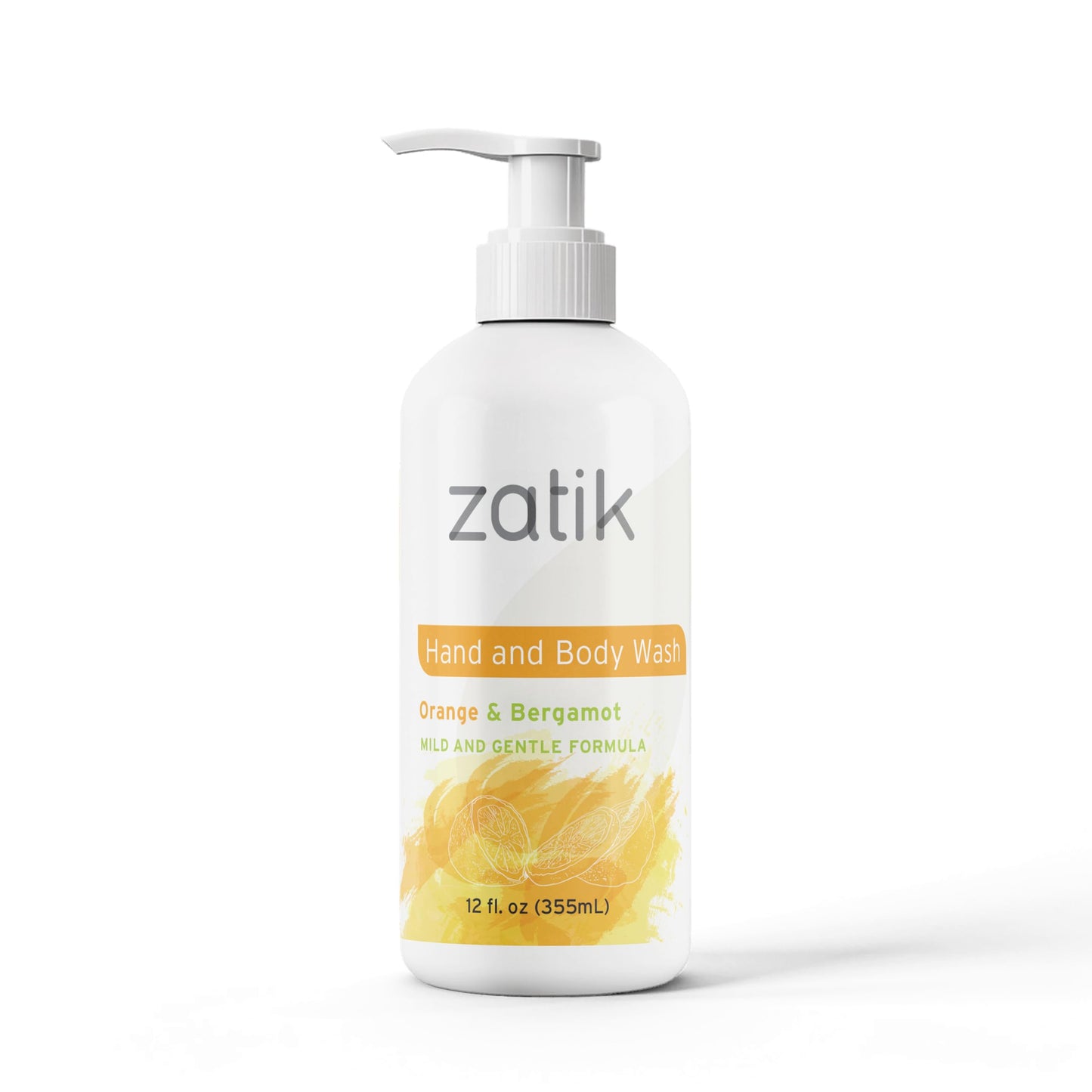 Zatik Naturals - Liquid Hand Soap (Orange & Bergamot), Moisturizing Handwash, Grey Water Safe, 12 oz (Pack of 1) Packaging may vary Beauty & Personal Care Zatik