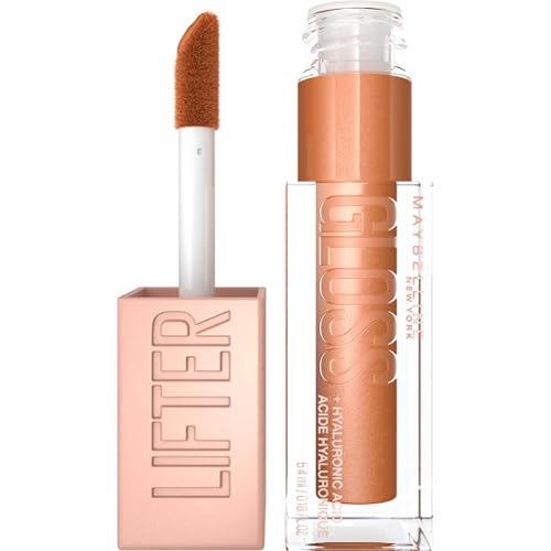 Maybelline Lifter Gloss, Hydrating Lip Gloss with Hyaluronic Acid, High Shine for Plumper Looking Lips, Gold, Warm Neutral, 0.18 Ounce Beauty & Personal Care MAYBELLINE