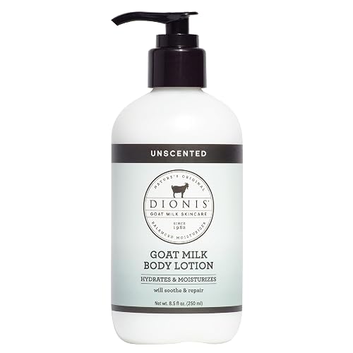 Dionis Goat Milk Lotion - Moisturizing Body Lotion for Dry Skin, Sensitive Skin Safe, Lightweight Non-Greasy Formula, Lotion Pump - Unscented 8.5 oz Beauty & Personal Care Dionis